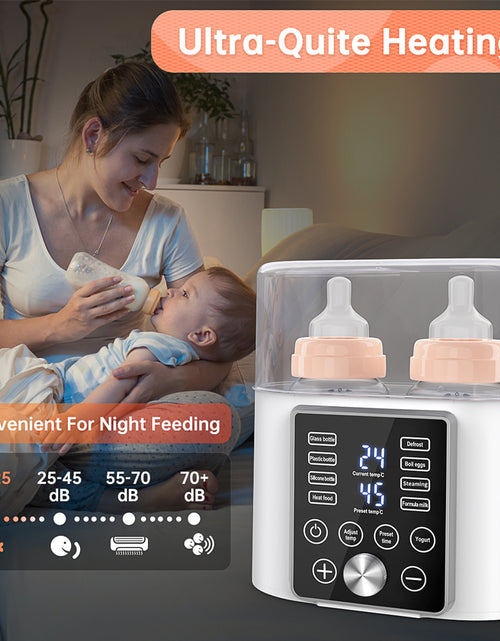 Load image into Gallery viewer, 9-In-1 Bottle Warmer, Double Baby Fast Milk Warmer Babies Food Heater &amp; Defrost
