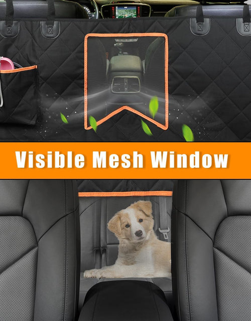 Load image into Gallery viewer, Dog Car Seat Cover for Back Seat, 100% Waterproof Dog Car Hammock with Mesh Window, Anti-Scratch Nonslip Durable Soft Pet Dog Seat Cover for Cars Trucks and SUV
