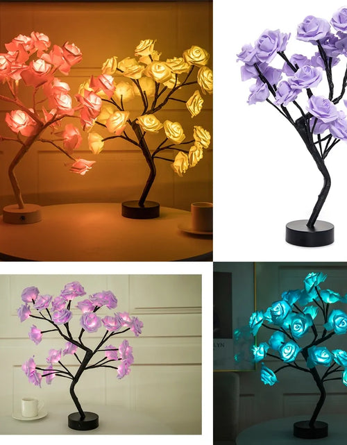 Load image into Gallery viewer, LED Rose Flower Table Lamp
