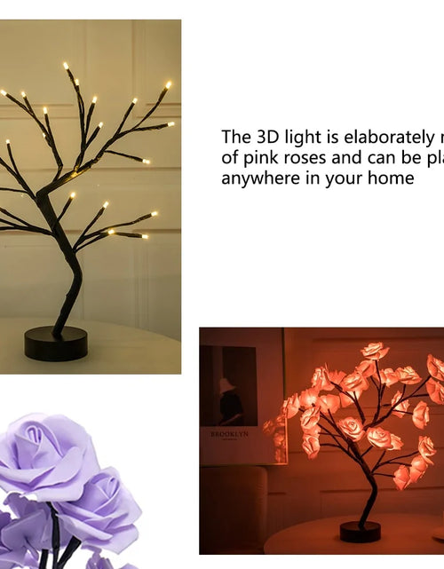 Load image into Gallery viewer, LED Rose Flower Table Lamp
