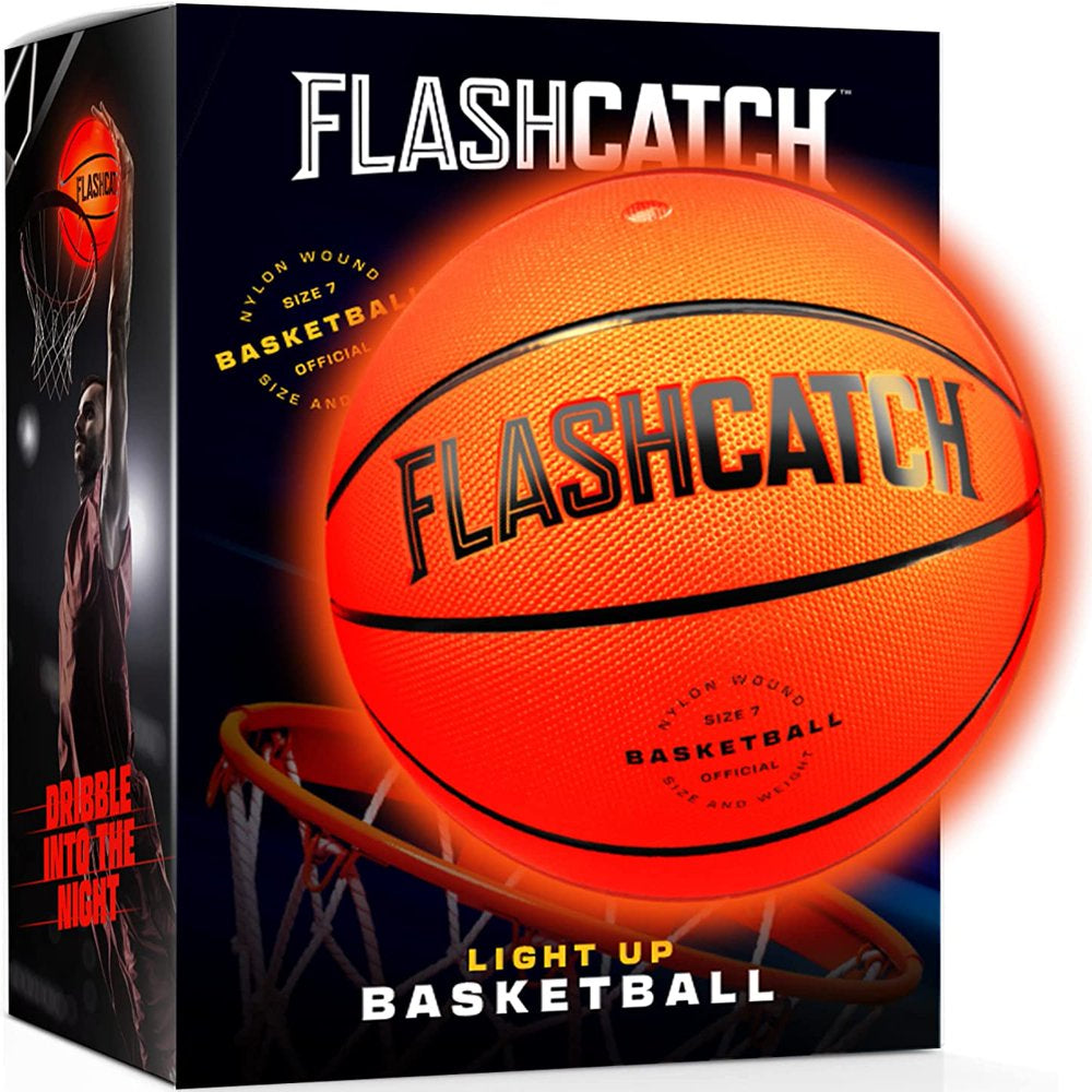 Light up Basketball - Glow in the Dark Basketball - NO 7 - Sports Gifts for Boys & Girls 8-12+ Year Old - Kids & Teens Gift Ideas - Cool Boy Toys Glowing Ball Night Activity