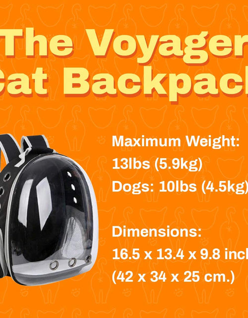 Load image into Gallery viewer, Carrier Bag - Premium Transparent Bubble Capsule Pet Carriers for Small Cats, Kitten, Carry - Green Voyager Airline Approved Backpacks for Travel, Hiking, Walking, Outdoor

