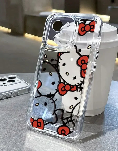 Load image into Gallery viewer, Sanrio Hello Kitty Bow Lovely Phone Case for Iphone 15 14 13 Pro Max 11 12 13 Pro X XR 7 8 plus Transparent Soft Cute Girl Y2K
