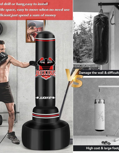 Load image into Gallery viewer, Punching Bag with Stand Adult 70”- Freestanding Heavy Boxing Punching Bag with Boxing Gloves and Electric Air Pump, Women Men Stand Kickboxing Bags for Training MMA Muay Thai Fitness Beginners
