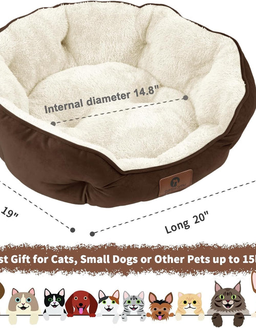 Load image into Gallery viewer, Dog Bed, Cat Beds for Indoor Cats, Pet Bed for Puppy and Kitty, Extra Soft &amp; Machine Washable with Anti-Slip &amp; Water-Resistant Oxford Bottom
