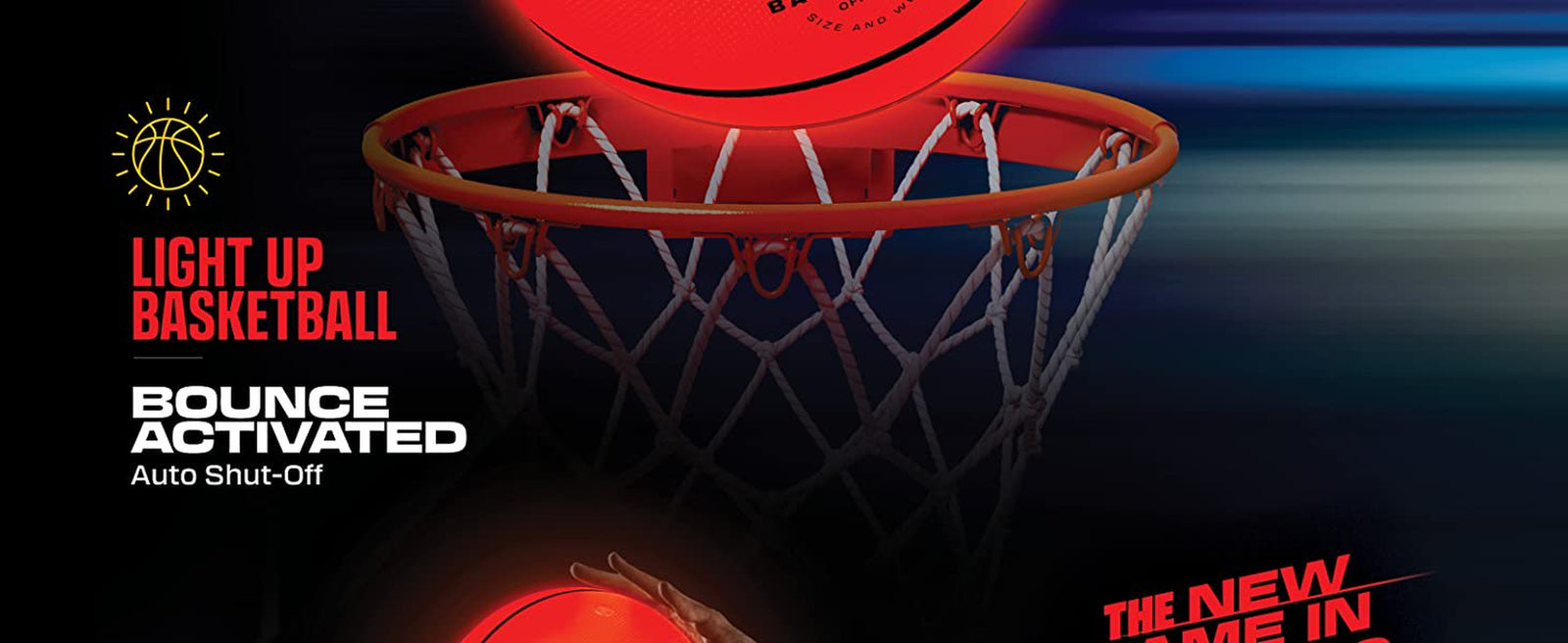 Light up Basketball - Glow in the Dark Basketball - NO 7 - Sports Gifts for Boys & Girls 8-12+ Year Old - Kids & Teens Gift Ideas - Cool Boy Toys Glowing Ball Night Activity