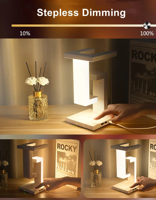 Load image into Gallery viewer, Novelty Floating Lamp with 10 W Detachable Wireless Charger Decorative Light for Bedroom/Office
