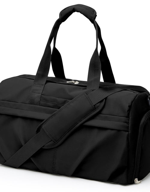 Load image into Gallery viewer, Sport Duffel Bag, Gym Bag with Shoes Compartment and Wet Pocket,Travel Duffel Bag for Man and Women,Sport Gym Tote Bags for Swimming Yoga, Weekend Overnight Bag Carry on Bag Black
